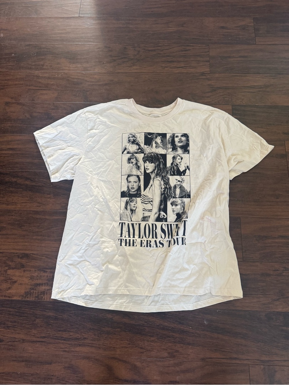 Taylor Swift The Eras Tour T-Shirt XXL Beige 100% Cotton Official Concert Tee